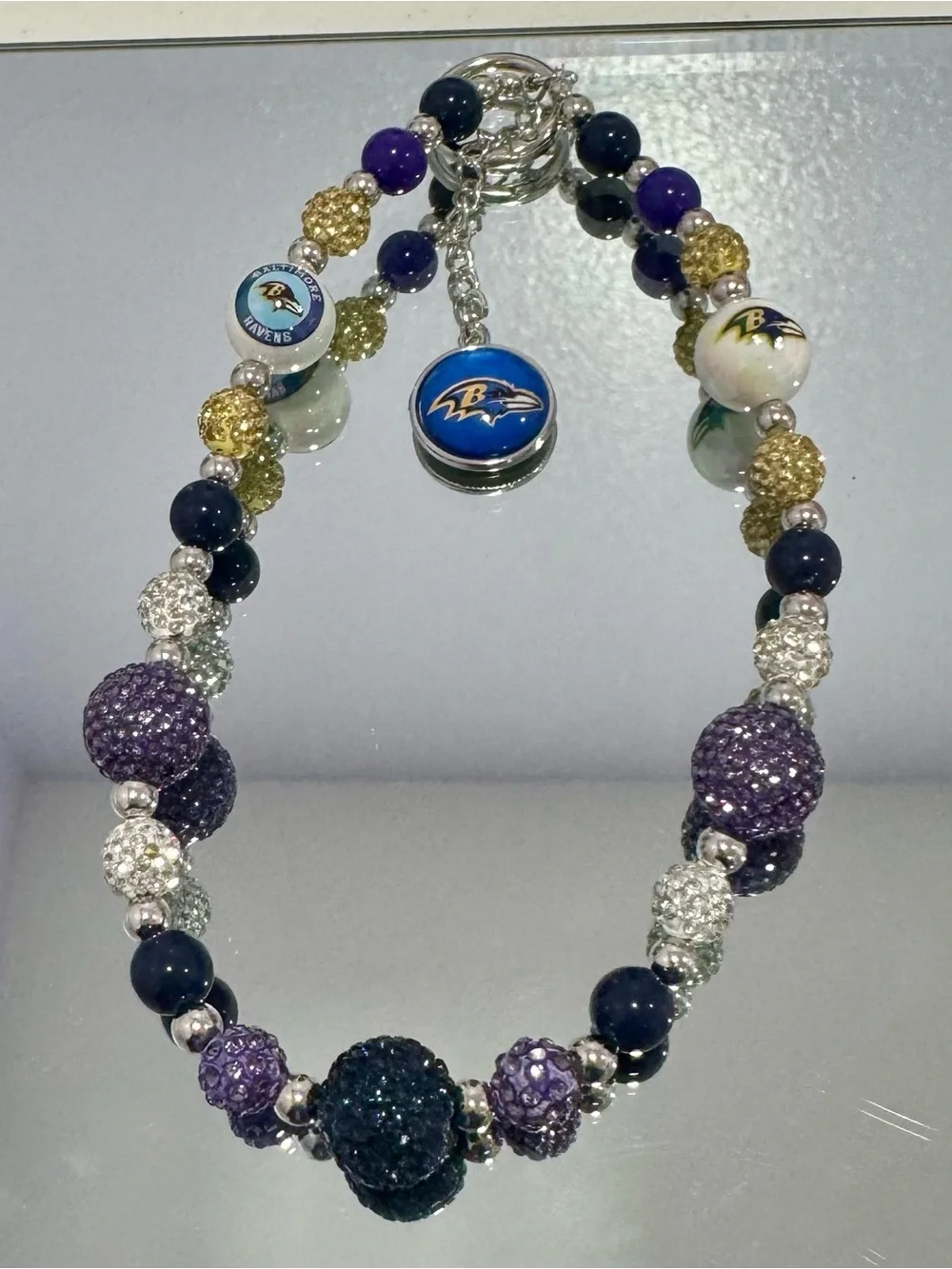 New Gold Ravens Crystal Embellished Phone Chain